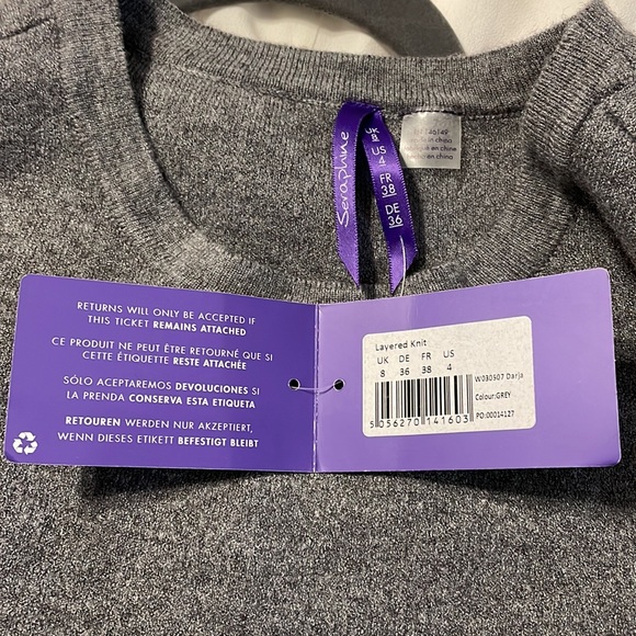 Seraphine Layered Knit Maternity & Nursing  size 4 maternity nursing nwt - Picture 9 of 12